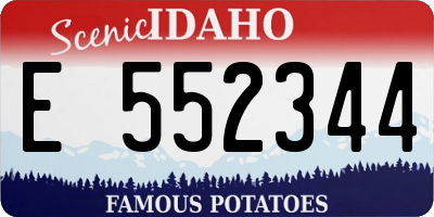 ID license plate E552344