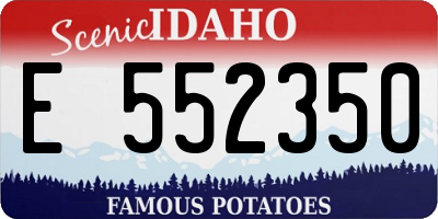 ID license plate E552350