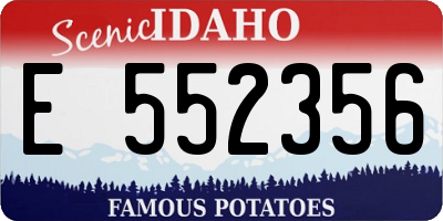 ID license plate E552356