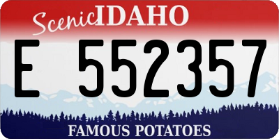 ID license plate E552357