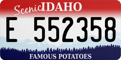 ID license plate E552358