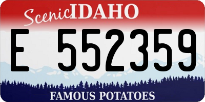 ID license plate E552359