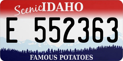 ID license plate E552363