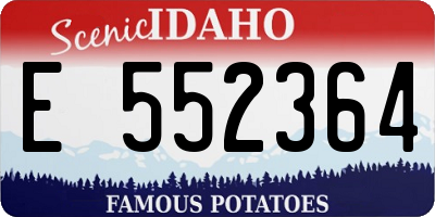 ID license plate E552364