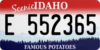 ID license plate E552365