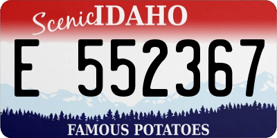 ID license plate E552367