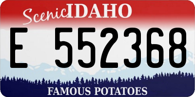 ID license plate E552368