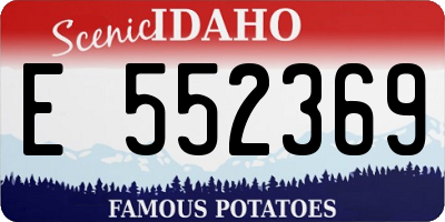 ID license plate E552369