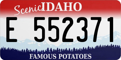 ID license plate E552371