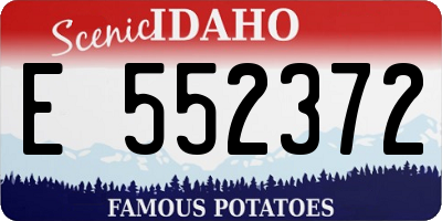 ID license plate E552372
