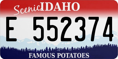 ID license plate E552374