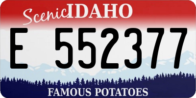 ID license plate E552377