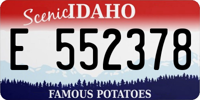 ID license plate E552378