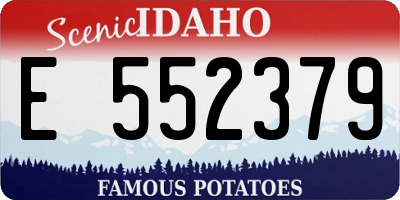 ID license plate E552379