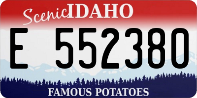 ID license plate E552380