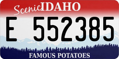 ID license plate E552385