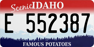 ID license plate E552387