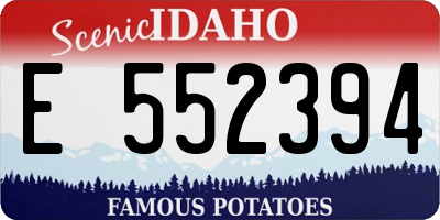 ID license plate E552394