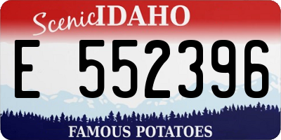 ID license plate E552396