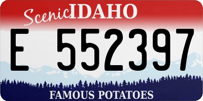 ID license plate E552397