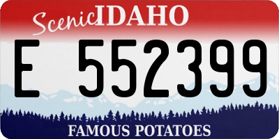 ID license plate E552399