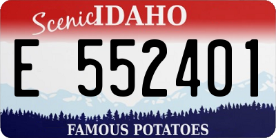ID license plate E552401