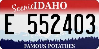 ID license plate E552403