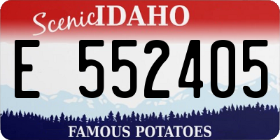 ID license plate E552405