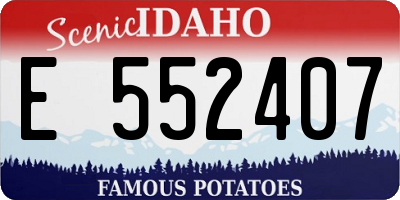 ID license plate E552407