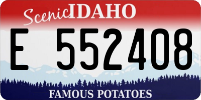 ID license plate E552408