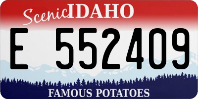 ID license plate E552409