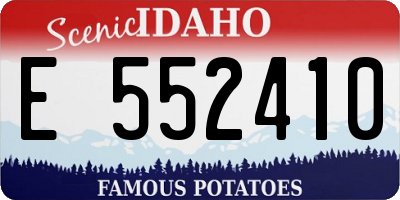 ID license plate E552410