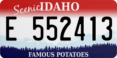 ID license plate E552413