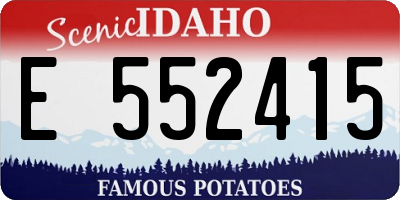 ID license plate E552415