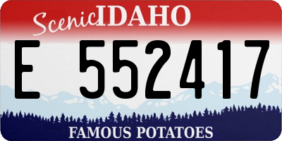 ID license plate E552417