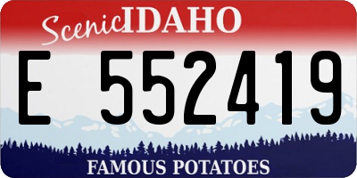 ID license plate E552419