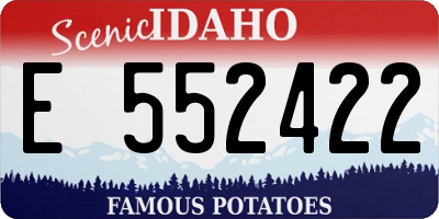 ID license plate E552422