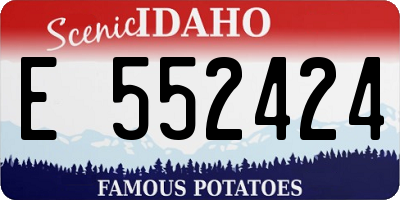 ID license plate E552424