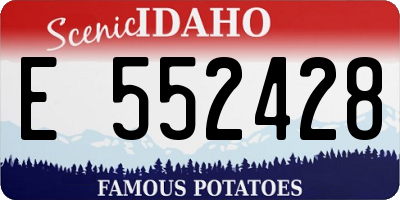 ID license plate E552428