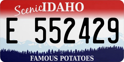 ID license plate E552429