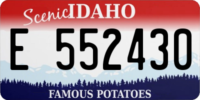 ID license plate E552430