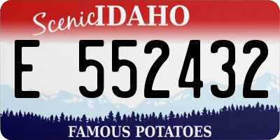 ID license plate E552432