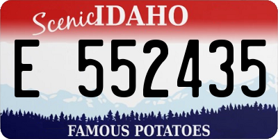 ID license plate E552435