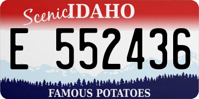 ID license plate E552436