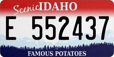 ID license plate E552437