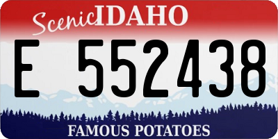 ID license plate E552438