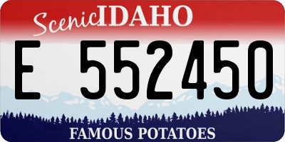 ID license plate E552450