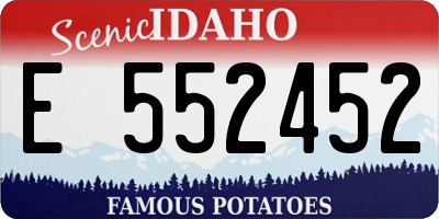 ID license plate E552452