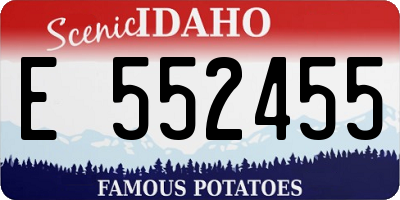 ID license plate E552455