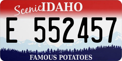 ID license plate E552457